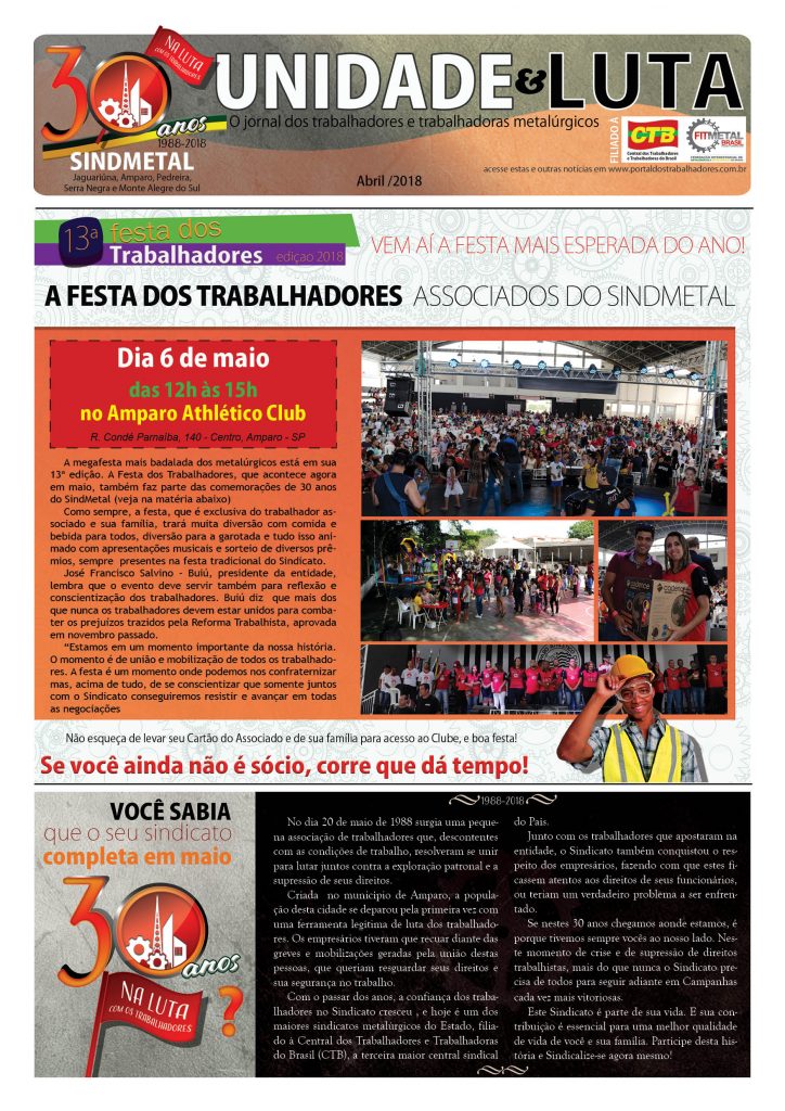 Jornal Unidade & Luta Abril/2018